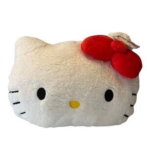 Hello Kitty Sherpa Head and Bow Decorative Pillow